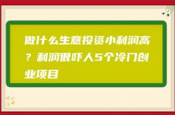 经验:小成本高收益的8个创业项目